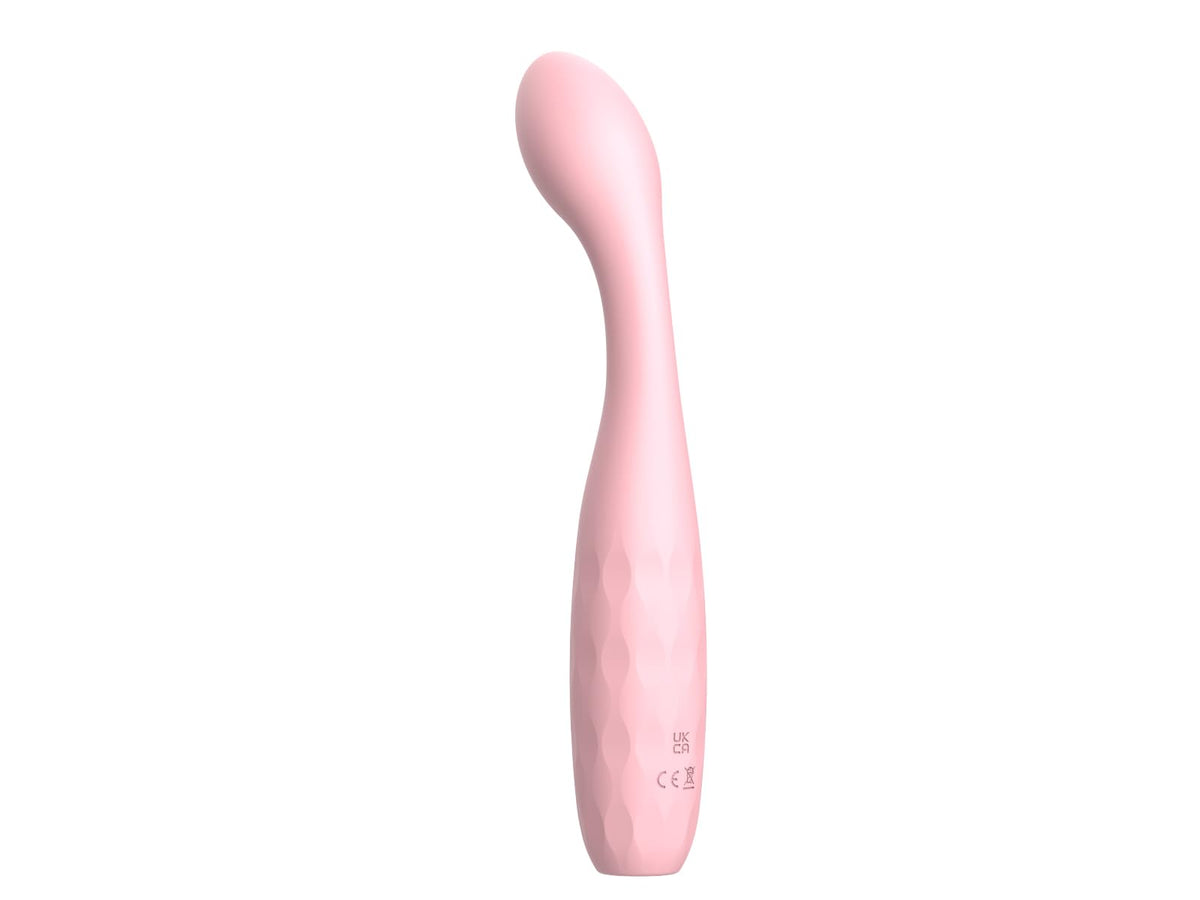 Vibromasseur à tête profilée — 10 modes, silicone, rose