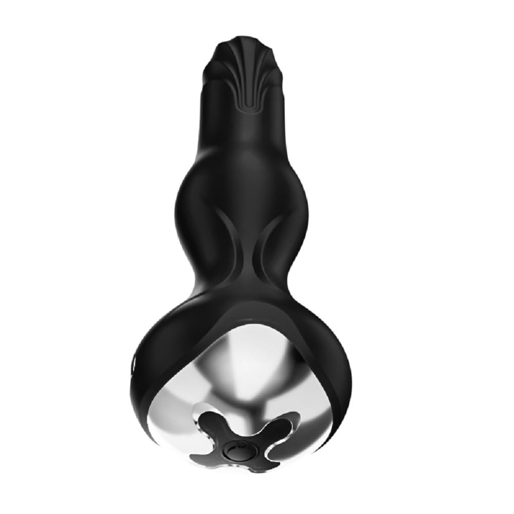Plug anal rotatif 360 degrés en silicone noir