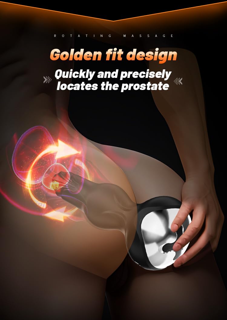 Sextoy anal ergonomique avec rotation motorisée