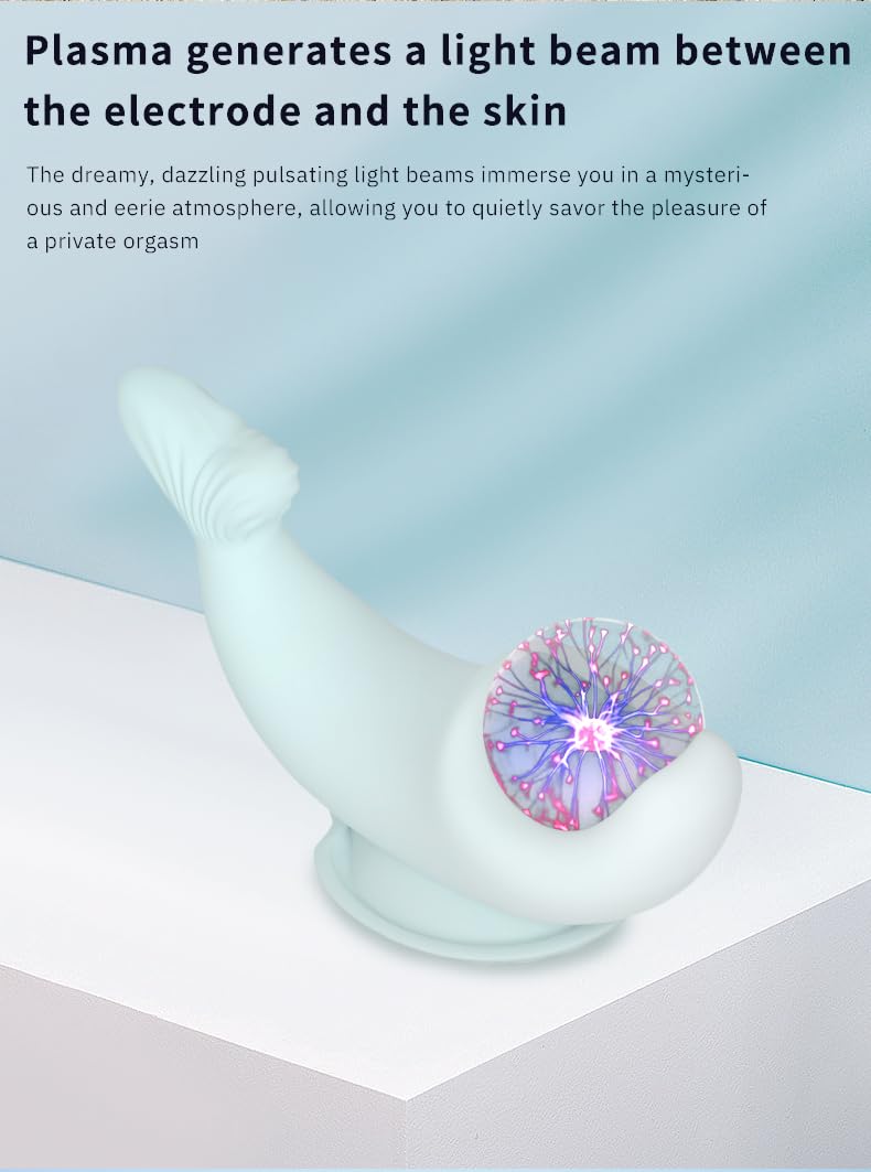 Vibromasseur Double Tête à Impulsions Électriques – 10 Modes – Bleu Clair