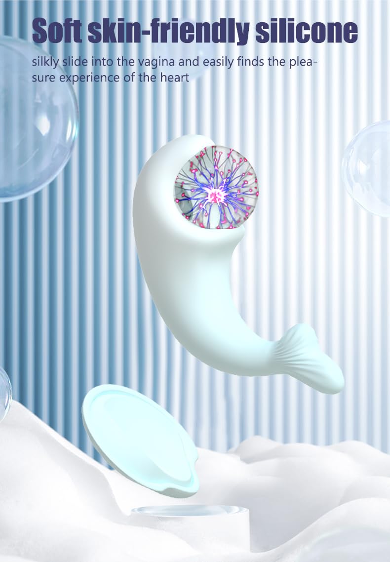 Vibromasseur Double Tête à Impulsions Électriques – 10 Modes – Bleu Clair